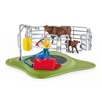 Schleich Farm World: Happy Cow Wash Animal Playset