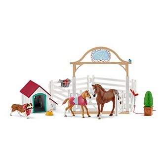 Schleich Horse Club: Hannah's Guest Horses & Ruby The Dog 20 pc Playset