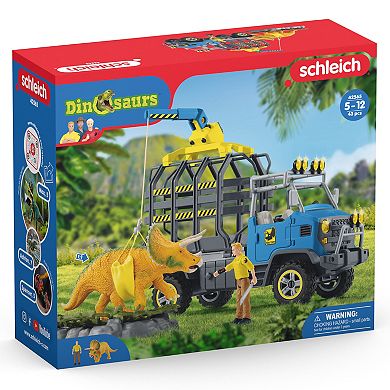 Schleich Dinosaurs: Dino Transport Mission 13-piece Dinosaur Toy Playset