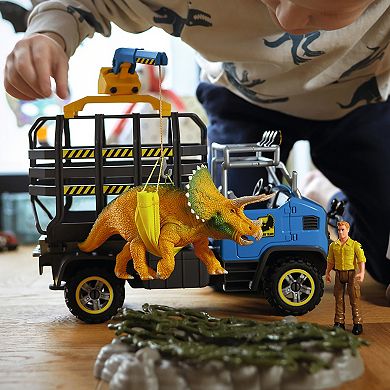 Schleich Dinosaurs: Dino Transport Mission 13-piece Dinosaur Toy Playset