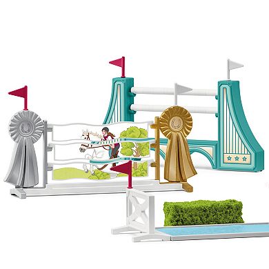Schleich Horse Club: Obstacle Course Accessories - 16-Piece Playset