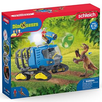 Schleich Dinosaurs: Track Vehicle 5 pc Toy Playset