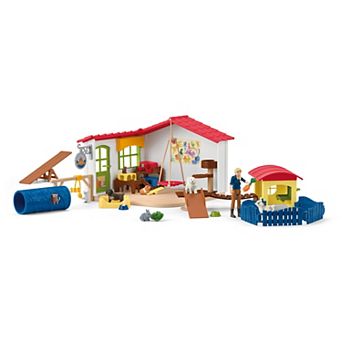 Schleich Farm World: Pet Hotel 54 pc Animal Playset