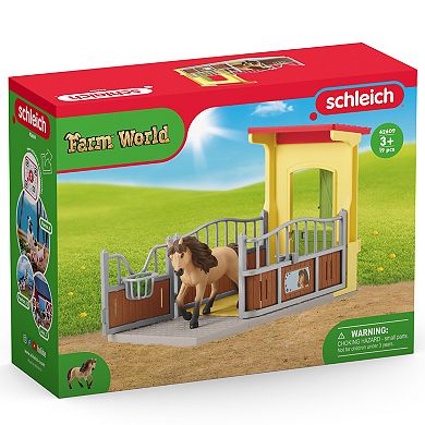 Schleich Farm World: Pony Box With Iceland Pony Stallion Horse Playset