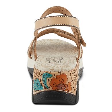 L'Artiste By Spring Step Caitlina Leather Women's Wedge Sandals