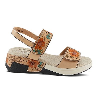 L'Artiste By Spring Step Caitlina Leather Women's Wedge Sandals