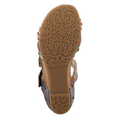L'Artiste By Spring Step Delight Leather Women's Slide Sandals