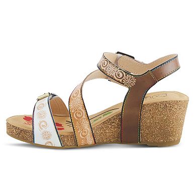 L'Artiste By Spring Step Tanja Leather Women's Wedge Sandals