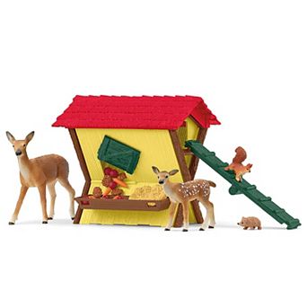 Schleich Farm World: Feeding The Forest Animals Figurine Playset