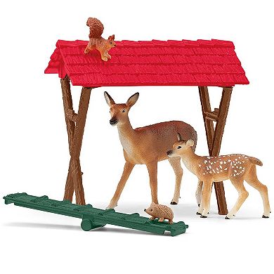 Schleich Farm World: Feeding The Forest Animals Figurine Playset