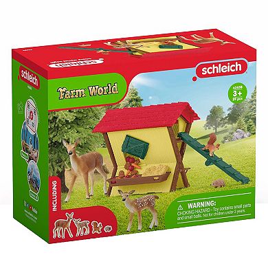 Schleich Farm World: Feeding The Forest Animals Figurine Playset