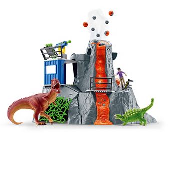 Schleich Dinosaurs: Volcano Expedition Base Camp - 60 pc Playset