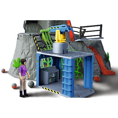 Schleich Dinosaurs: Volcano Expedition Base Camp - 60-Piece Playset