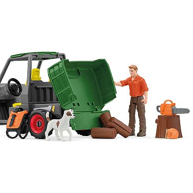 Schleich Farm World: Working In The Forest Figurine Playset