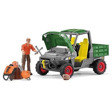 Schleich Farm World: Working In The Forest Figurine Playset