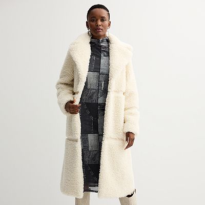 Jigsaw demi faux fur coat best sale