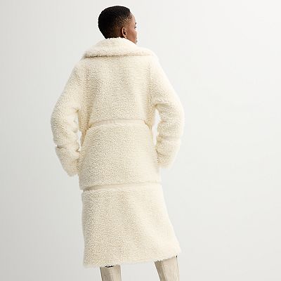 【IONSEOUL】(W) Teddy Fur Jacket 5FM0085 Women's INTEMPO™ Faux-Fur Teddy Long Coat