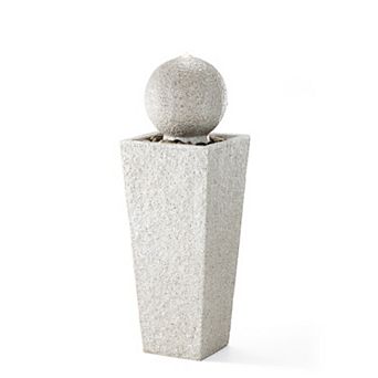 Glitzhome Patio Fountain Waterfall With Led Light