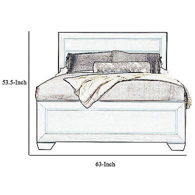 Queen Size Bed With Panel Headboard And Footboard, Cocoa Brown