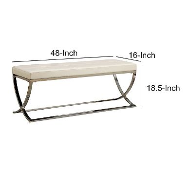 Modernly Charming Bench, White