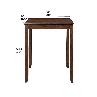 Gary 3 Piece Counter Table Set, Cherry Brown