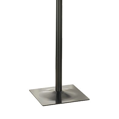 Industrial Square Metal Bar Table With Wooden Top, Black