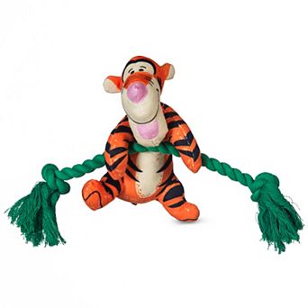 Disney's Winnie the Pooh 12 in Tigger on Rope Branch Plush Squeaker Pet Toy