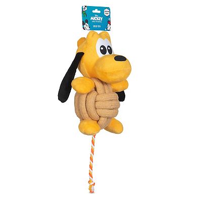 Disney's Mickey and Friends 9-in. Pluto Plush Rope Ball Squeaker Pet Toy