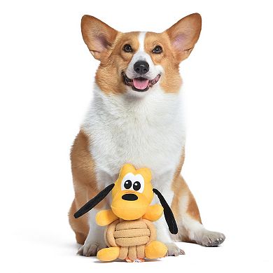 Disney's Mickey and Friends 9-in. Pluto Plush Rope Ball Squeaker Pet Toy