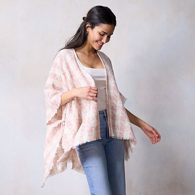 Women's LC Lauren Conrad Houndstooth Topper Shawl