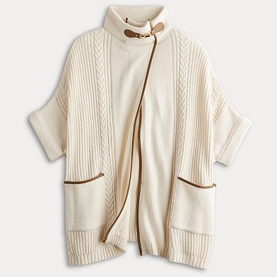 Women's LC Lauren Conrad Cable Knit Cape