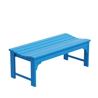 Westintrends 48" length backless Poly Westin Trendsod Outdoor / Garden bench