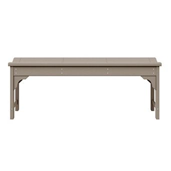 Westintrends 48" length backless Poly Westin Trendsod Outdoor / Garden bench
