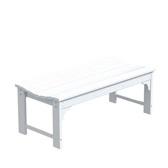 Malibu Backless Plastic Outdoor Bench For Patio Garden