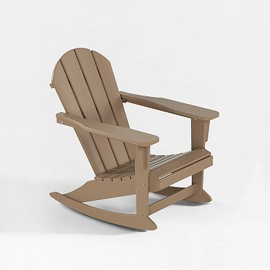 Malibu Outdoor Patio Poly Adirondack Rocking Chair