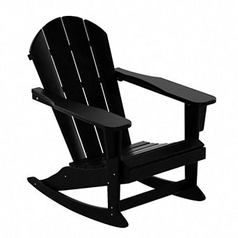 Malibu Outdoor Patio Poly Adirondack Rocking Chair