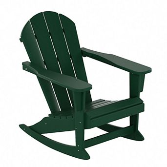 Malibu Outdoor Patio Poly Adirondack Rocking Chair