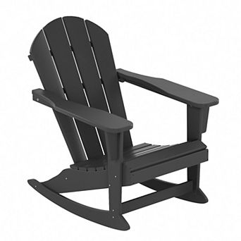 Malibu Outdoor Patio Poly Adirondack Rocking Chair