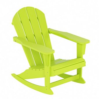 Malibu Outdoor Patio Poly Adirondack Rocking Chair
