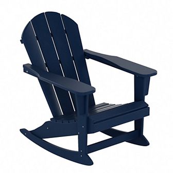 Malibu Outdoor Patio Poly Adirondack Rocking Chair