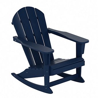 Malibu Outdoor Patio Poly Adirondack Rocking Chair
