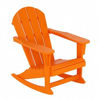 Malibu Outdoor Patio Poly Adirondack Rocking Chair