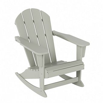 Malibu Outdoor Patio Poly Adirondack Rocking Chair