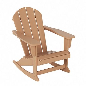 Malibu Outdoor Patio Poly Adirondack Rocking Chair