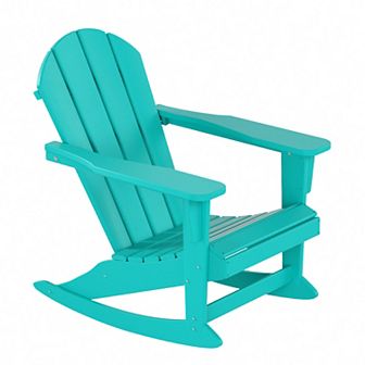 Malibu Outdoor Patio Poly Adirondack Rocking Chair