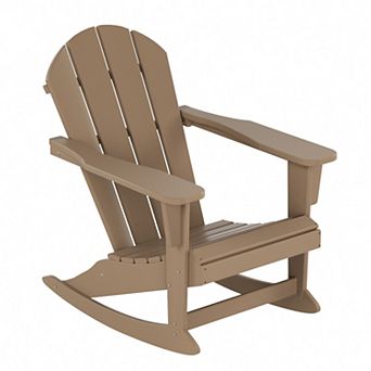 Malibu Outdoor Patio Poly Adirondack Rocking Chair