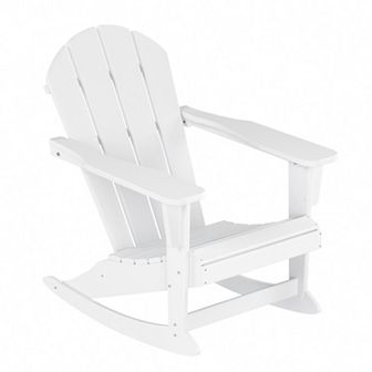 Malibu Outdoor Patio Poly Adirondack Rocking Chair
