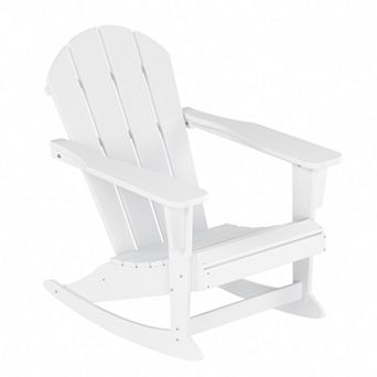 Malibu Outdoor Patio Poly Adirondack Rocking Chair