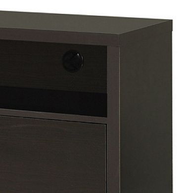 Fabulously Designed Tv Console With Chrome Legs, Brown