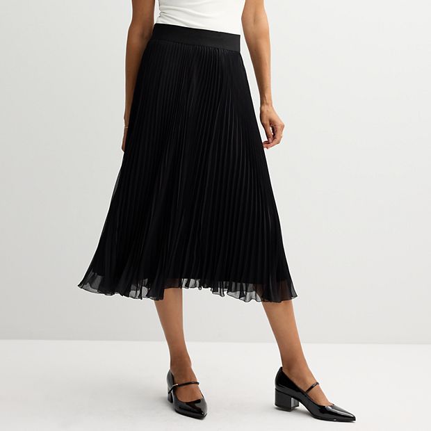 Women's Nine West Pleated Chiffon Midi Skirt
